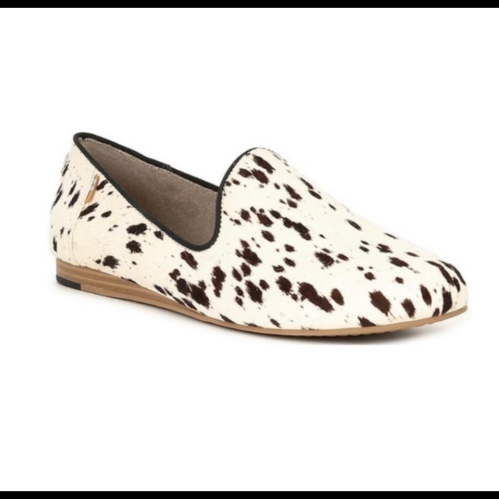 TOMS Darcy Birch Spotted Cow Hair Flats